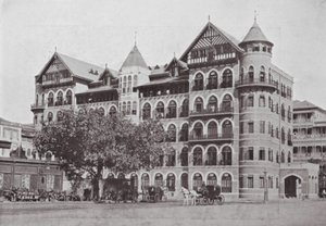 Bombaj / Bombaj: Obytné prostory Royal Bombay Yacht Clubu (č/b fotografie) od Indian photographer