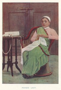Indiánští domorodci: Parsee Lady (barevná fotografie)