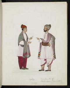 Obchodníci z Shikarpoor v Sindh (akvarel na papíře) od Indo European Indo European