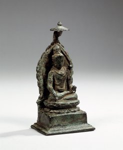 Středojávská postava Padmapani, konec 9. století (bronz)