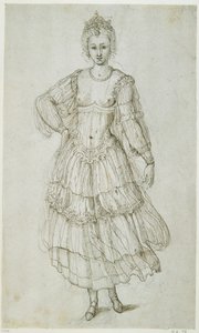 A Daughter of the Morn, c.1611 (pero a inkoust na papíře) od Inigo Jones