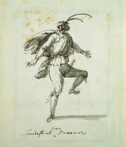 Fantastický mrzutý milenec (pero a inkoust na papíře) od Inigo Jones