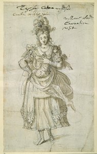 Camilla, cca 1609 (pero a inkoust na papíře) od Inigo Jones