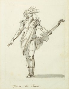 Floods: the Chorus, c.1631 (pero a inkoust na papíře) od Inigo Jones