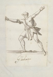 Gladiátor (pero a inkoust na papíře) od Inigo Jones