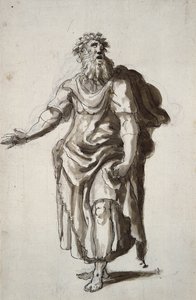 Merlin, asi 1610 (pero a tuš na papíře) od Inigo Jones