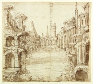 The Fallen House of Chivalry, c.1610 (pero a inkoust na papíře)