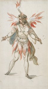 Pochodeň: ohnivý duch (akvarel na papíře) od Inigo Jones