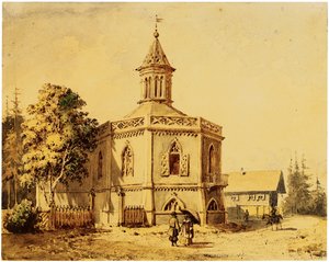 Pavilon mléčné farmy v parku Pavlovsk od Iosif Ivanovich Charlemagne