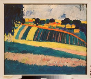 Krajina s cestou (Krajina s cestou) - Malba Iosipha Solomonoviče Školnika (1883-1926), olej na plátně, kolem 1910 - ruské umění, 20. století, avantgarda - Státní A Radishchev Art Museum, Saratov (Rusko) od Iosiph Solomonovich Shkolnik