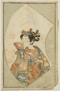 Herec Arashi Hinaji, z "Obrázkové knihy divadelních fanoušků (Ehon butai ogi)" od Ippitsusai Bunchō