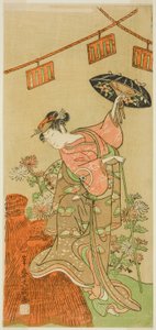 The Actor Iwai Hanshiro IV as Otatsu-gitsune in the Play Nue no Mori Ichiyo no Mato, Performed at the Nakamura Theater in the Eleventh Month, 1770 od Ippitsusai Bunchō
