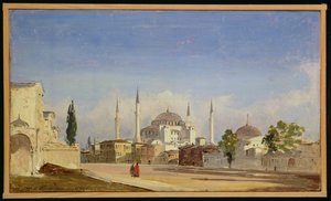 Hagia Sophia, Konstantinopol, 1843 od Ippolito Caffi