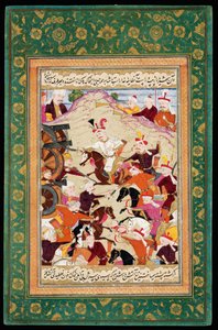 Shah Ismail I v bitvě u Chaldiranu