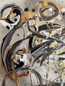 Abstrakt „Fluid Gold“ od Irene Chua