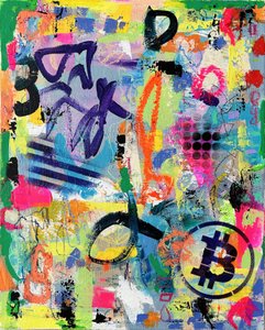 Živé bitcoinové graffiti od Irene Chua