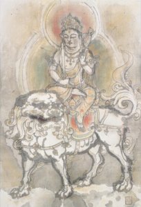 Irie Hako, Manjushri sedící na lvu od Irie Hako