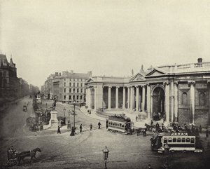 Bank of Ireland, bývalá budova parlamentu, Dublin (černobílá fotografie) od Irish Photographer