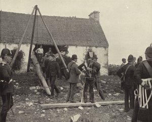 Scéna vystěhování (černobílá fotografie) od Irish Photographer