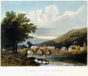 New Bridge, Vale of Ovoca, Co. Wicklow, 1835 od Irish School