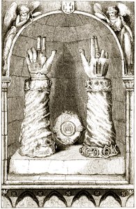 Shrine of St. Patricks hand, z The Trials Thaumaturge, aneb Three Wonder-working Saints of Ireland, Mary Cusack (1829-99) publikovaná kolem 90. let 19. století od Irish School