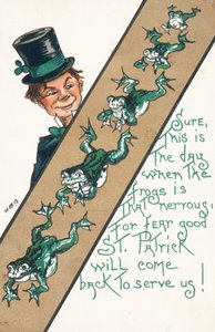 Přání ke Dni svatého Patrika (barevná litografie) od Irish School