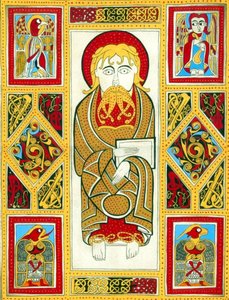 ilustrace z The Book of Kells, 800 (iluminace)