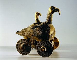 Vozík na sklenice na kolečkách (terakota) od Iron Age