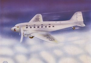 Douglas DC-3 (barevná litografie)