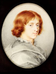 Mladý gentleman tradičně identifikovaný jako Isaac Oliver mladší, malířův syn (akvarel na pergamenu) od Isaac (attr. to) Oliver