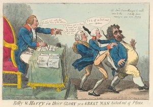 Billy & Harry in ihrer Pracht oder ein großer Mann aus seiner Position geworfen od Isaac Cruikshank
