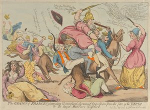 Der Genius Frankreichs, der Despotismus, Tyrannei und Unterdrückung von der Erde vertreibt od Isaac Cruikshank