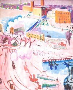 Pohled na Stockholm od Isaac Grünewald