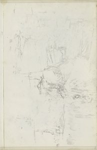 Abklatsch kresby křídou na listu 5 verso od Isaac Israels