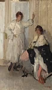 Figuríny Ippy a Gertie v Hirsch, Amsterdam, cca 1915-17 (olej na plátně)