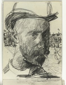 Autoportrét Isaac Israels, kouření od Isaac Israels