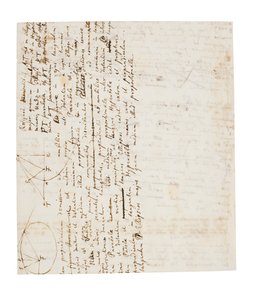 Dvě stránky revizí Principia Mathematica od Isaac Newton