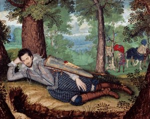 Edward Herbert, 1. baron Herbert z Cherbury, kolem 1610-14 (miniaturní)