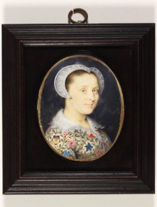 Elizabeth Harding, paní Isaac Oliver (akvarel na pergamenu) od Isaac Oliver