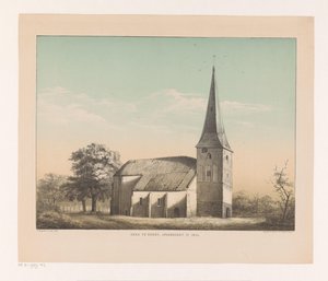Pohled na kostel v Emmenu Kostel v Emmenu, zbořený v roce 1855 (název na objektu) od Isaac Reijnders Sz.