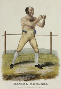 Daniel Mendoza, ryl P. Roberts, vydáno 1822 (barevná rytina) od Isaac Robert (after) Cruikshank