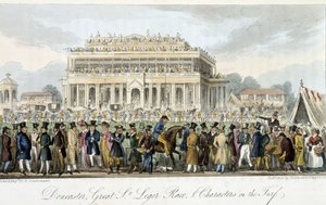 Le prix Saint Léger à Doncaster (les Courses) - v “”Anglický špión”” Charles Molloy Westmacott, ill. od Roberta Cruikshanka, Londýn od Isaac Robert Cruikshank