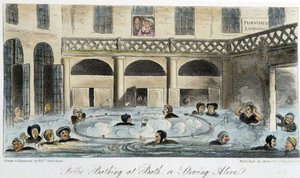 Veřejné lázně v Londýně - v „Anglickém špiónovi“ od Charlese Molloy Westmacotta, kresba Robert Cruikshank, londýnské vydání