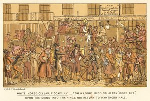 Sklep u bílého koně, Piccadilly od Isaac, Robert and George Cruikshank
