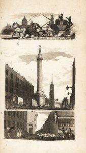 Krajané na jevišti, Monument a Pie Corner od Isaac Taylor