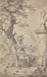 Časopis Town and Country - Frontispis pro rok 1769 (1. číslo tedy č. roč.) od Isaac Taylor