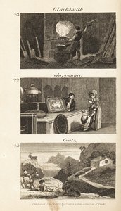 Živnosti v Regency England: kovář, Jappanner a kozy od Isaac Taylor