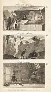 Obchody v Regency England: flanelový trh, měděné doly a výrobce obuvi od Isaac Taylor