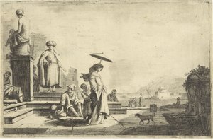 Pohled na středomořský přístav od Isaac Vincentsz. van der Vinne
