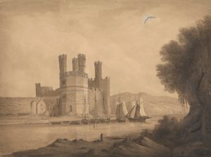 Caernarvon (zámek) Orlí věž od Isaac Weld